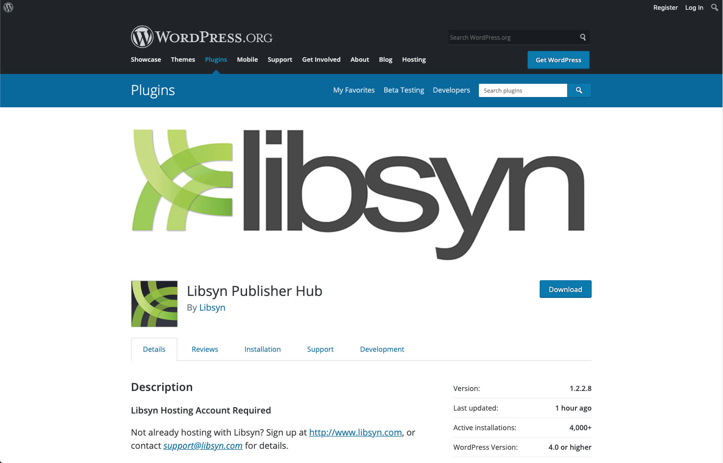 Libsyn Podcasting Plugin