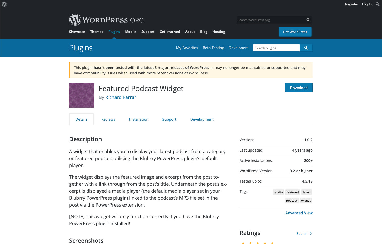 Featured Podcast Widget