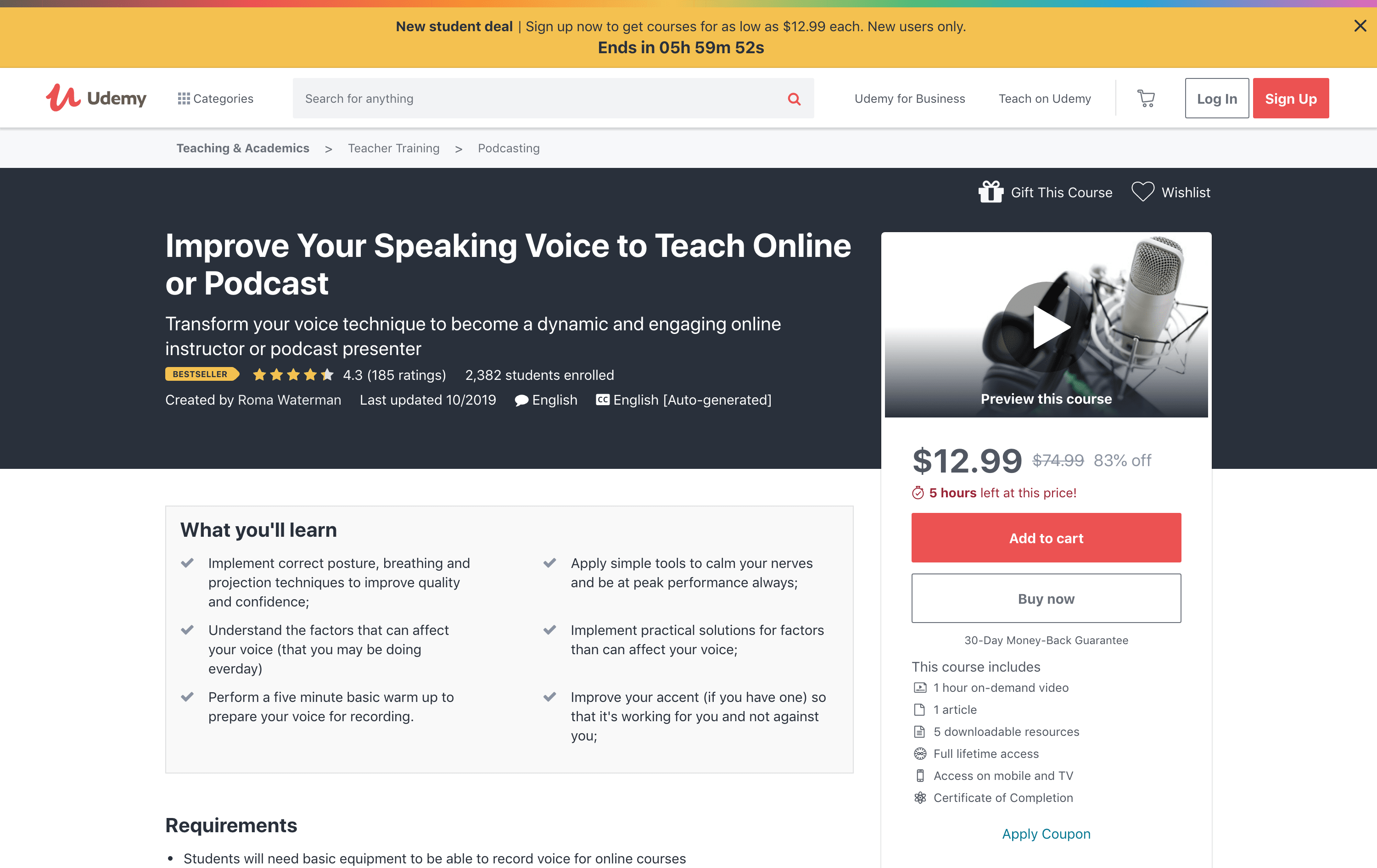 Improve Your Speaking Voice to Teach Online or Podcast