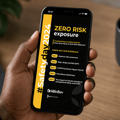 Aplicativo Safe Together exibido em um celular