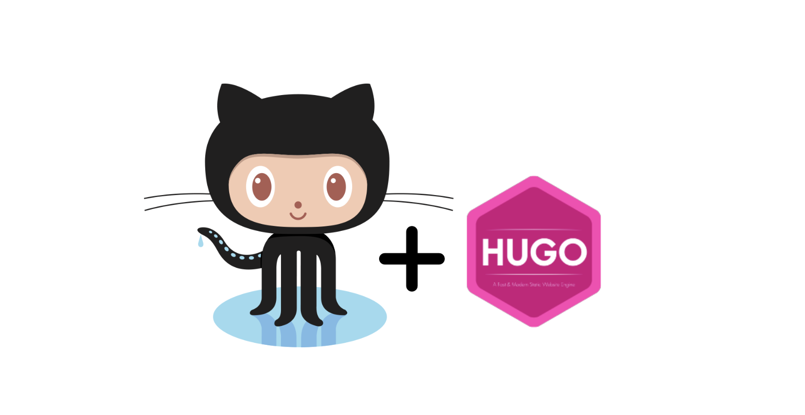 1-GitHub plus Hugo logos