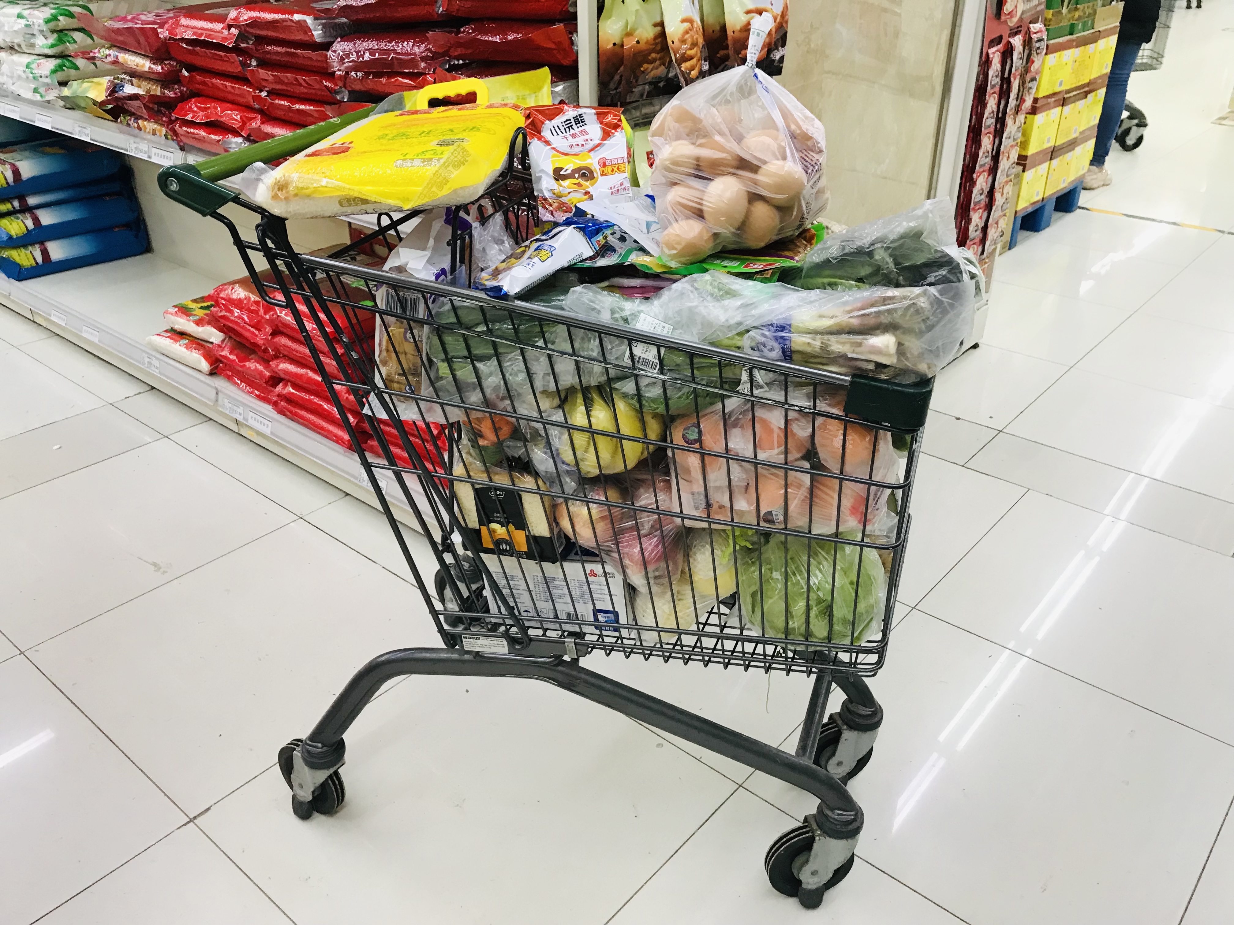 Shopping at supermarket