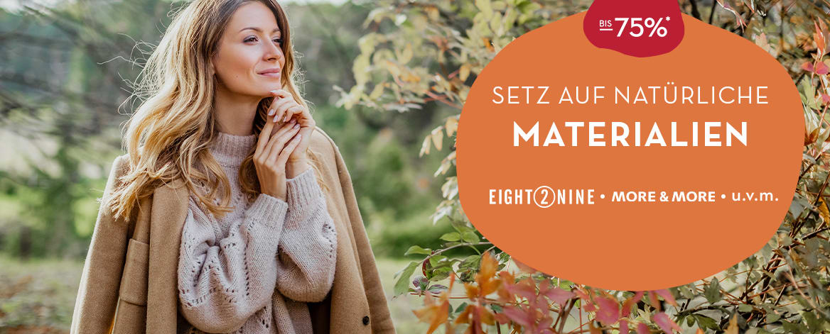 Setz auf natürliche Materialien