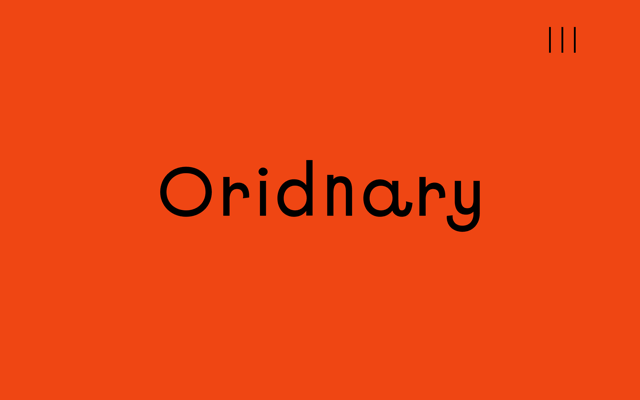 Oridnary