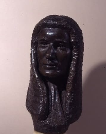 Bust of Lord Denning, dressed in a wig