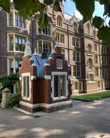 The Ostler's Hut, a tiny red brick and stone building