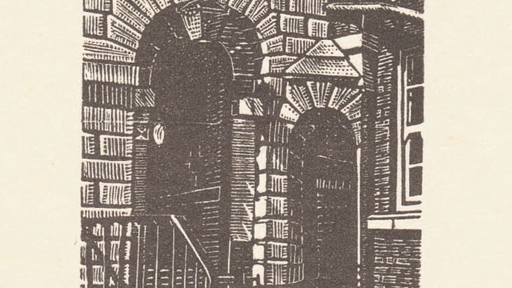 Preview of section of a print from Anne Desmet's engraving