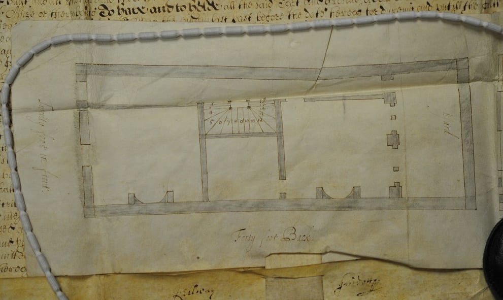 Historic plan relating to a replacement building for King’s Grocer’s House at 24 Newgate Street