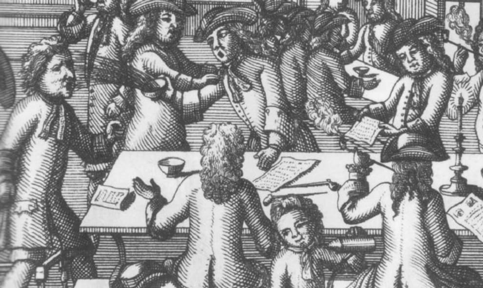 A detail from the frontispiece to Ned Ward's Vulgus Brittanicus