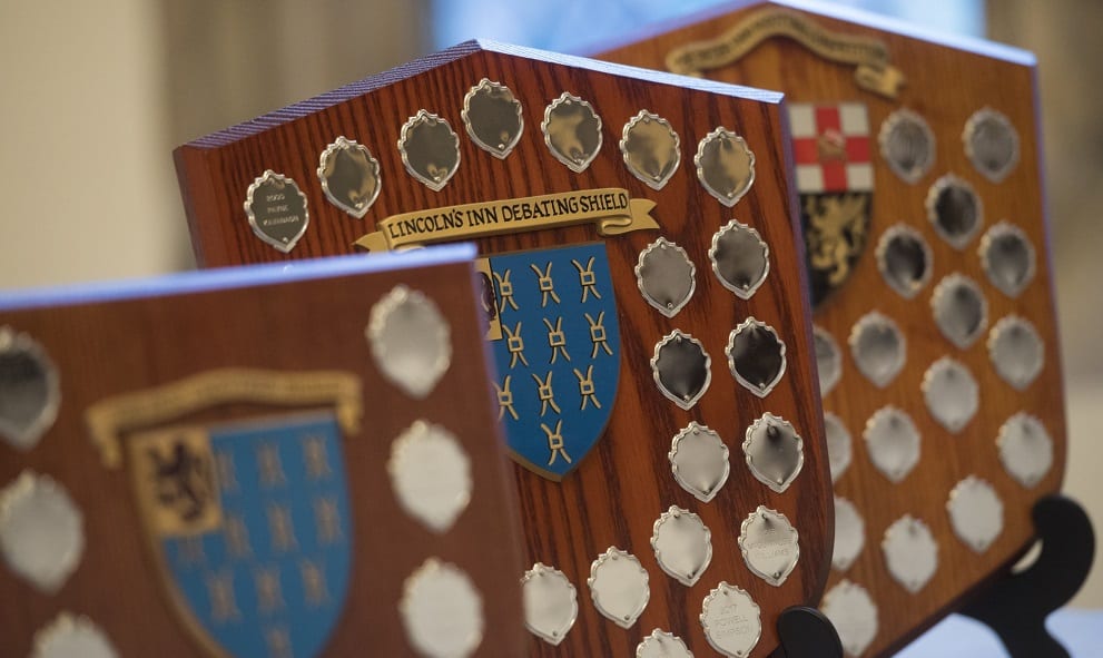 The Lincoln's Inn Debating Shield and Crowther Shield.