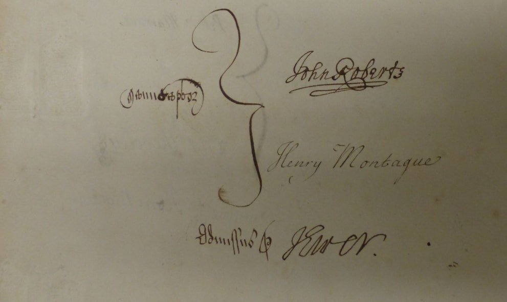 Cursive handwriting on yellowing paper