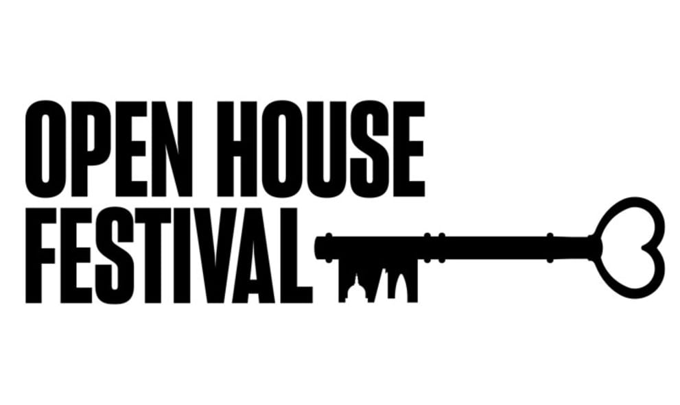 A large black key next to the words Open House Festival