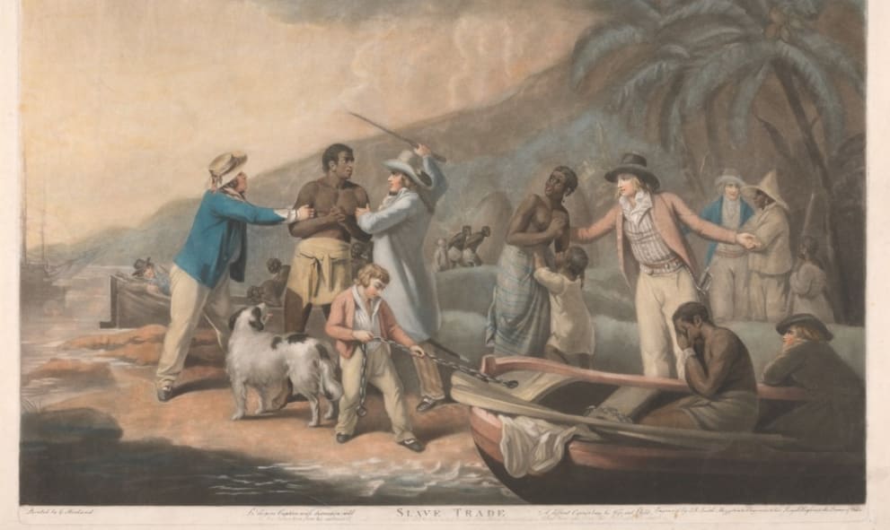 The Slave Trade - Artist John Raphael Smith 1791 - Credit Yale Center for British Art
