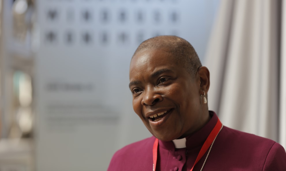 The Rt Revd Rose Hudson-Wilkin in her Bishop's cassock