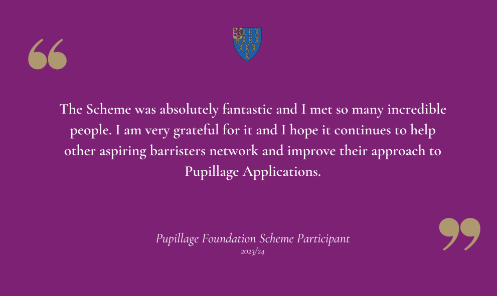 Purple background gold quotation marks