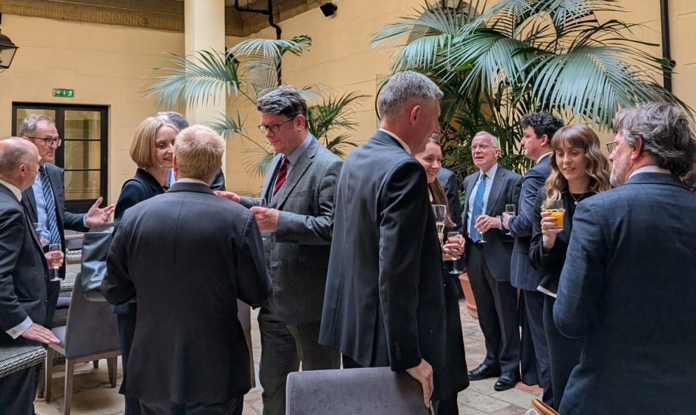 Members enjoying a drinks reception at the Birmingham Circuit dinner