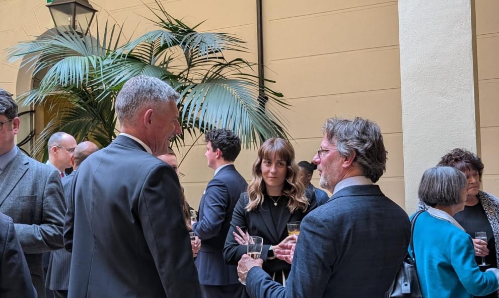 Members enjoying a drinks reception at the Birmingham Circuit dinner