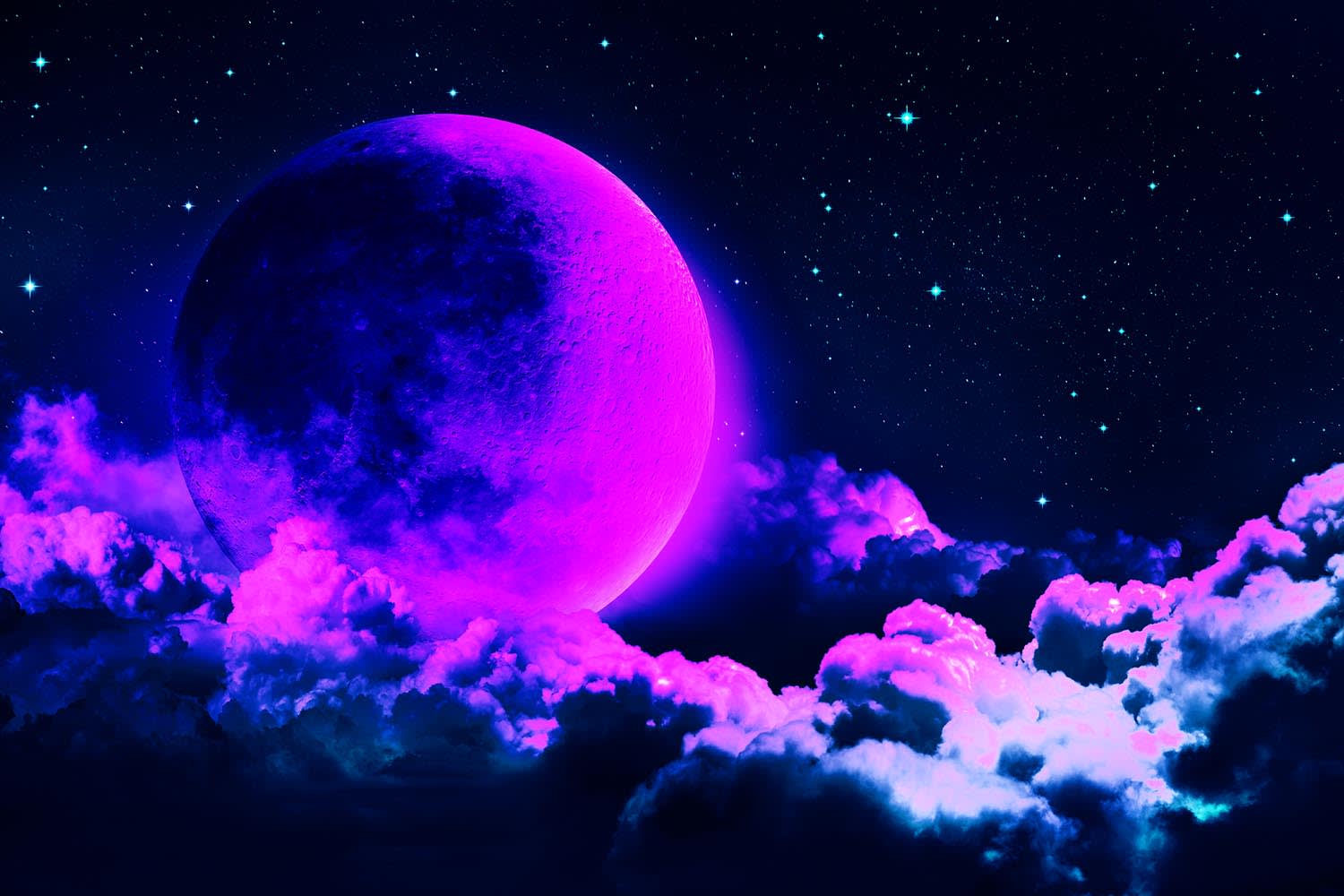 blue purple moon