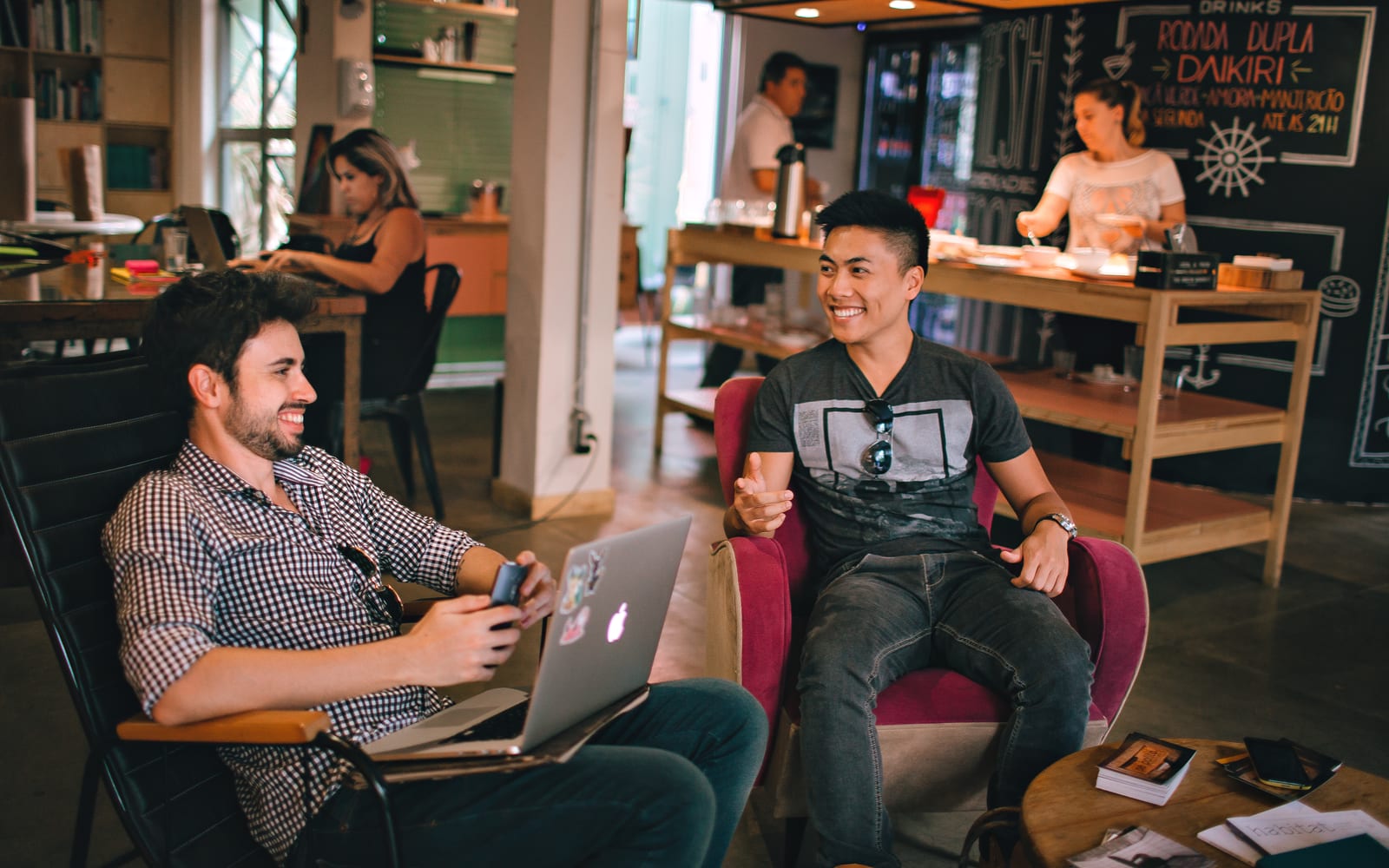 Two people talking as the main image of the second blog of the blog series about accents.