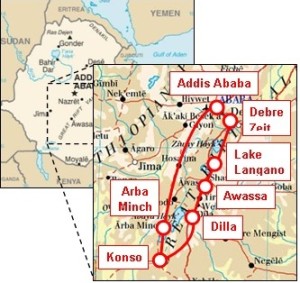 Rift Valley map - Link Ethiopia