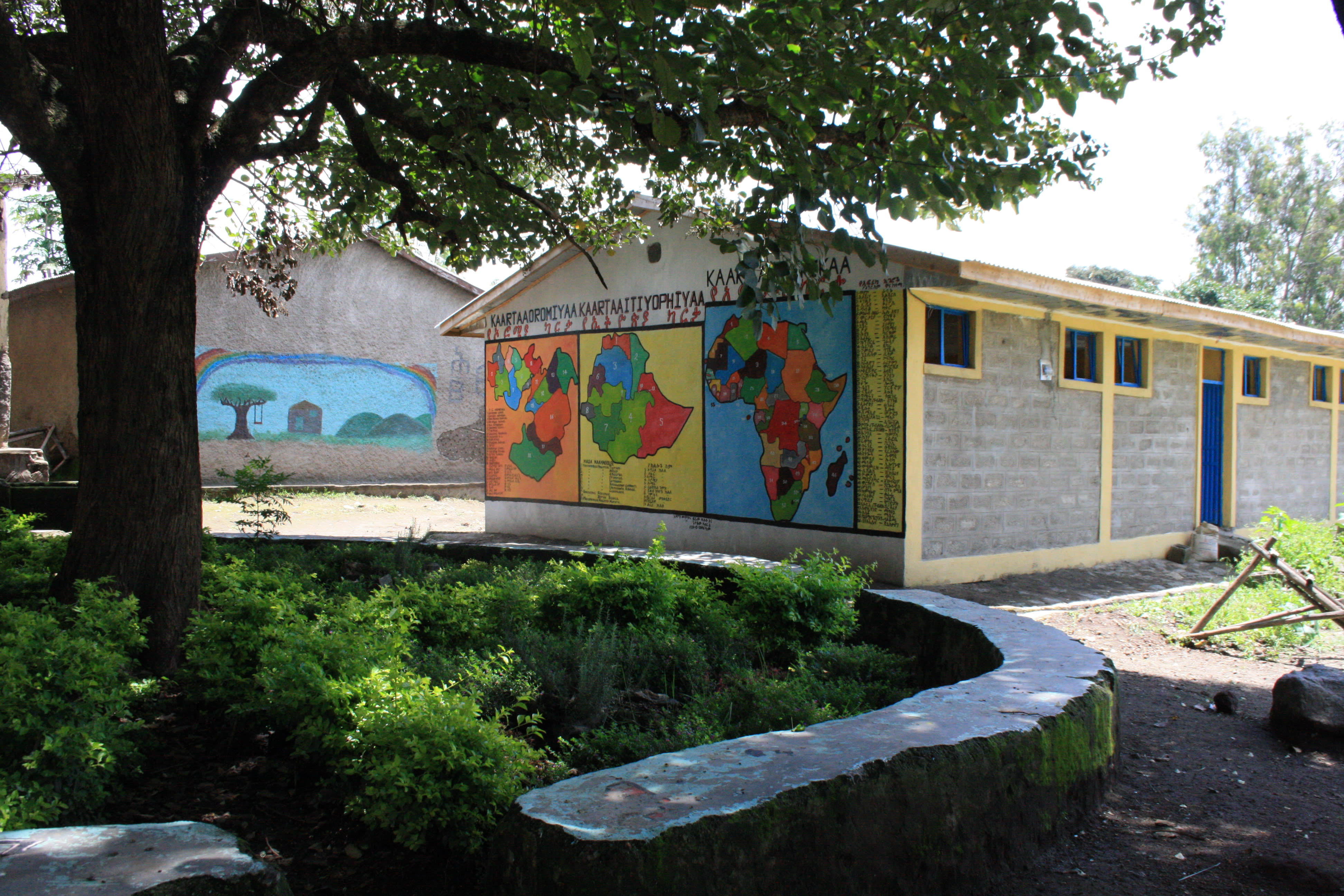 Cairo and UAS Dubai: helped with building a new toilet block by moving materials, as well as creating a beautiful garden. These have made a huge difference to the school. (Kera Hora)