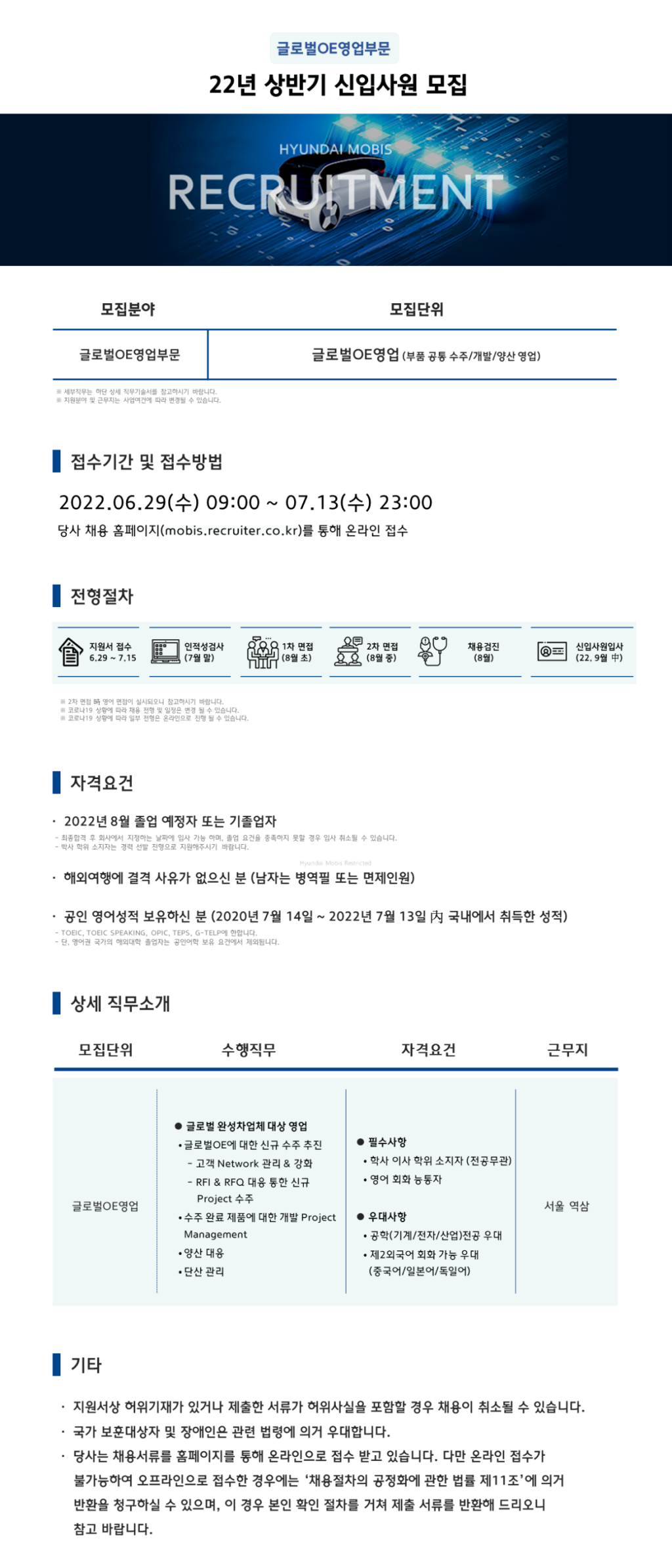 22년 상반기 신입사원 채용