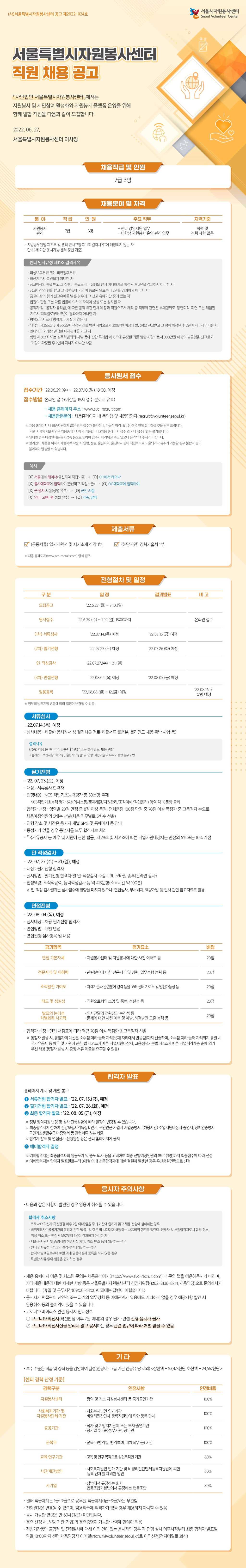 직원 채용 공고