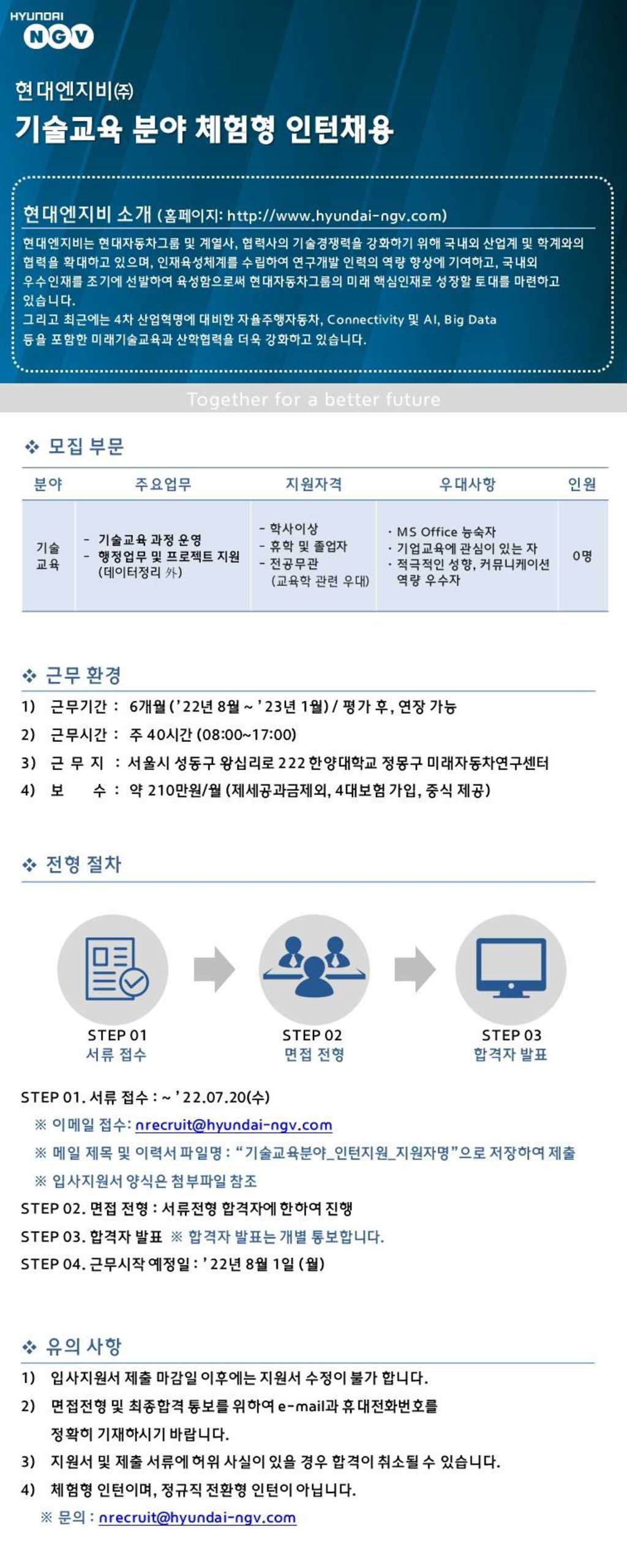 미래인재(기술교육분야) 교육 과정 운영 및 프로젝트 지원