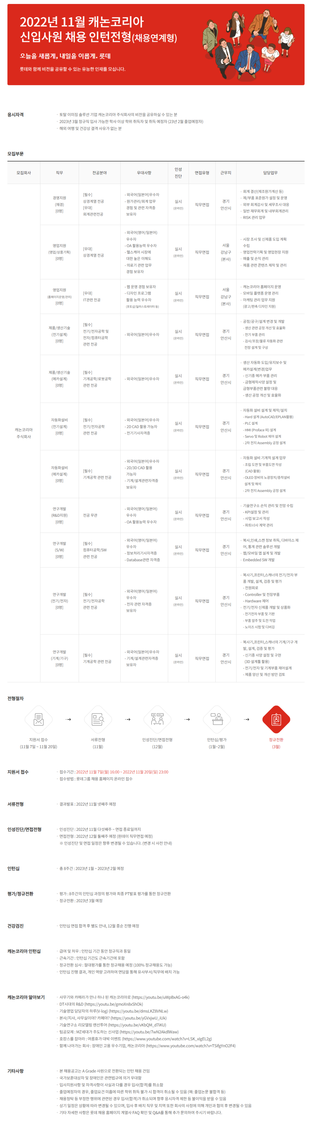 2022년 11월 채용연계형 인턴 채용