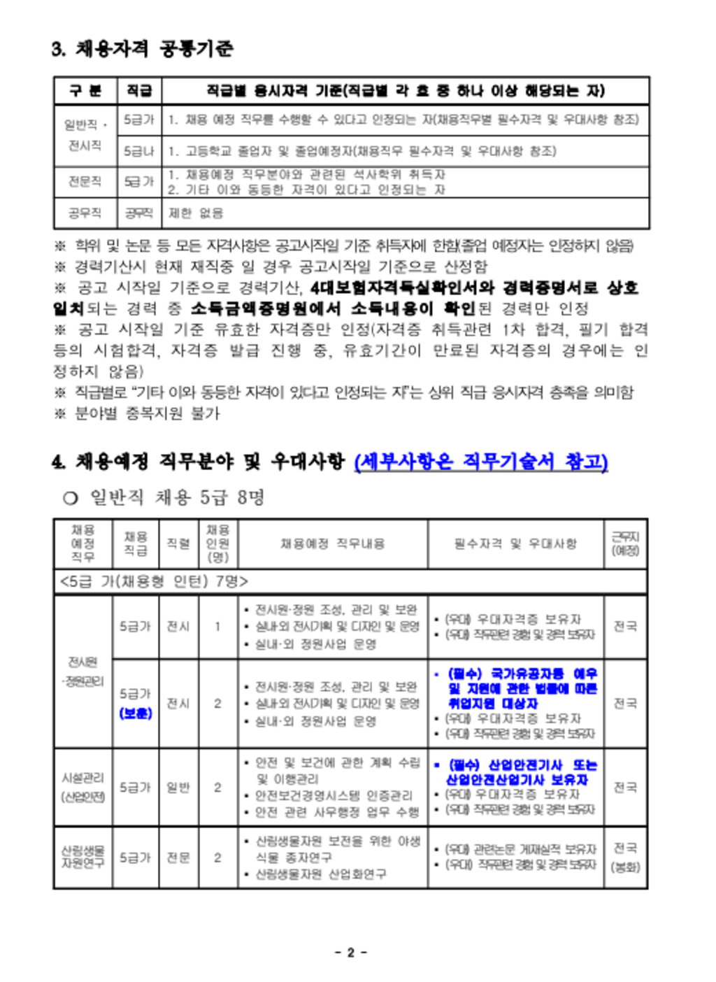 [한국수목원정원관리원] 2022년 제3차 신규직원 공개 채용