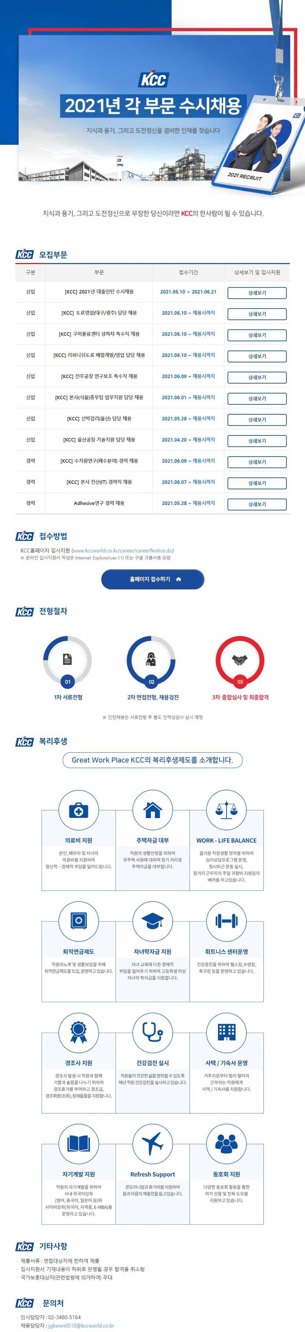 2021년 대졸인턴 채용 및 신입/경력 수시채용