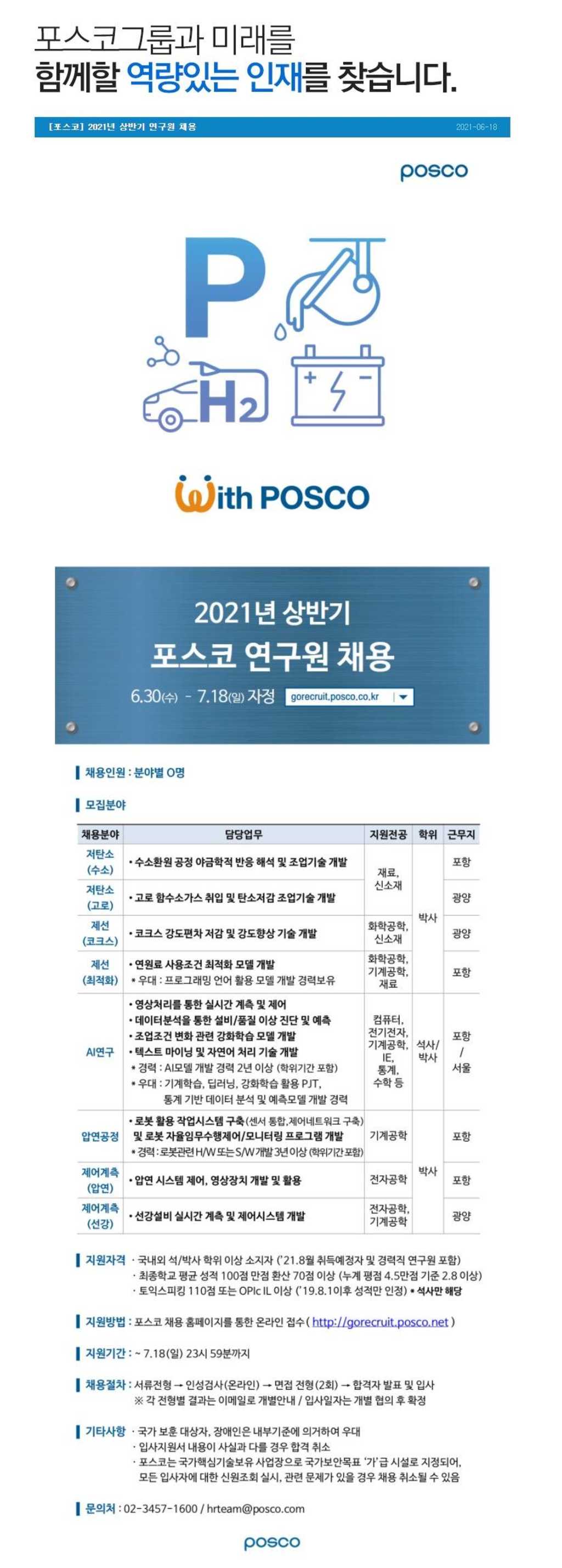  2021년 상반기 연구원 채용