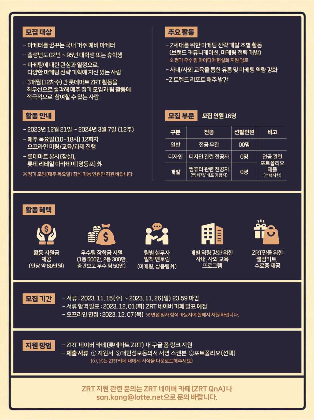 롯데마트&슈퍼 ZRT 2기 모집 개시!