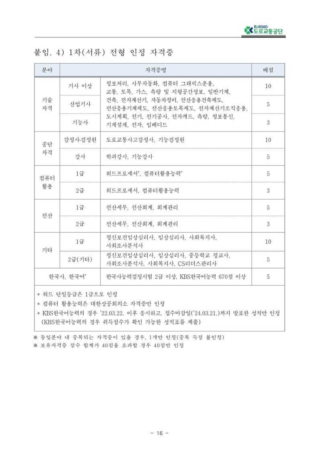 [도로교통공단] 2024년 상반기 체험형 청년인턴 모집