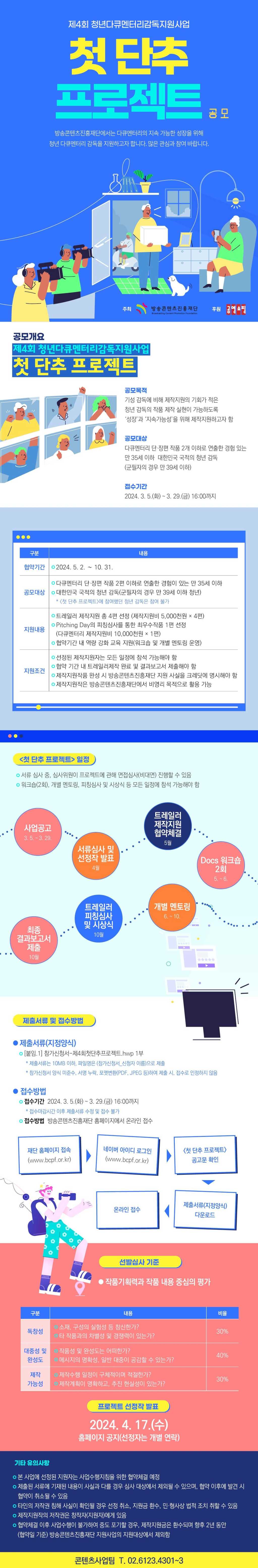 제4회 청년다큐멘터리감독지원사업 (첫 단추 프로젝트) 공모