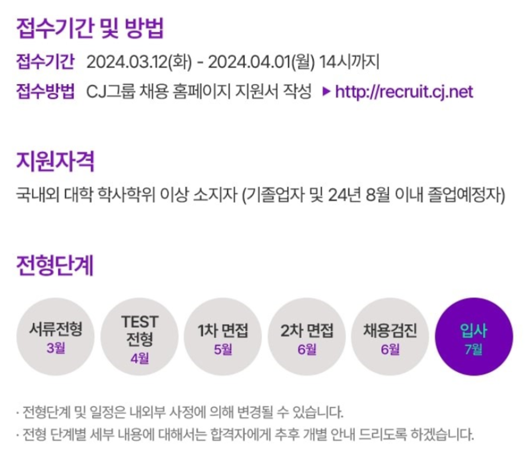 [CJ ENM] 2024 상반기 커머스부문 신입사원 모집