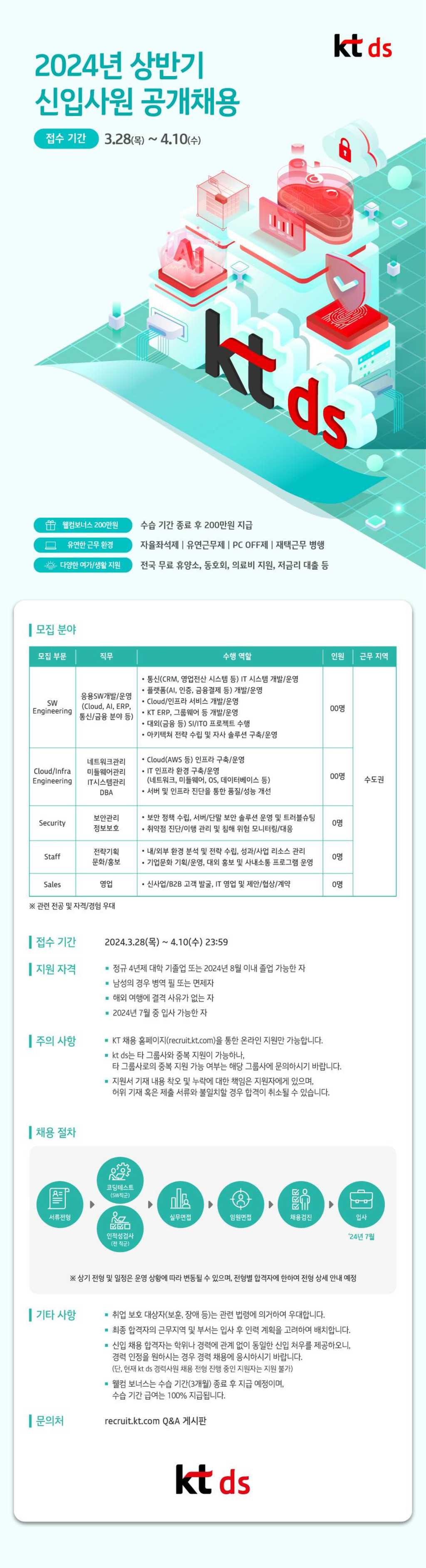 [kt ds] 2024년 상반기 신입사원 공개채용