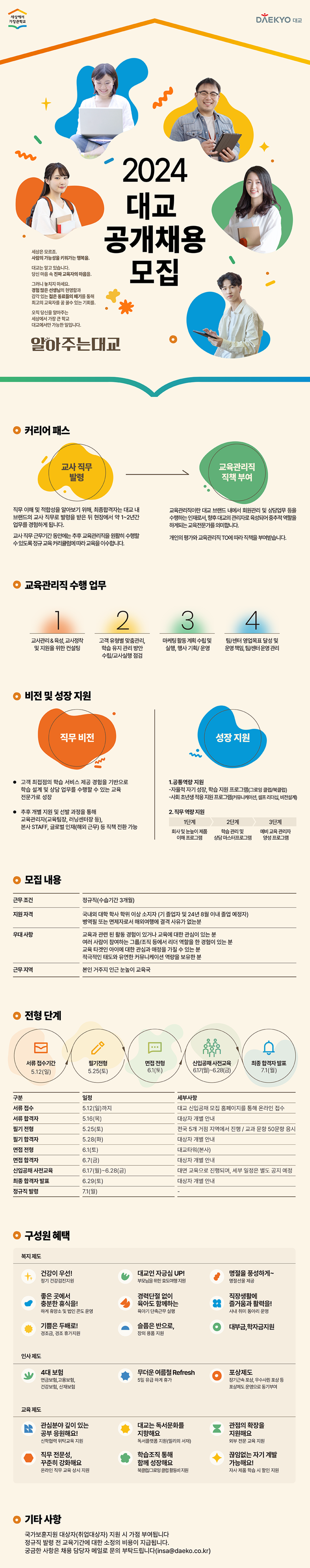 [대교] 2024년 신입사원 공개채용