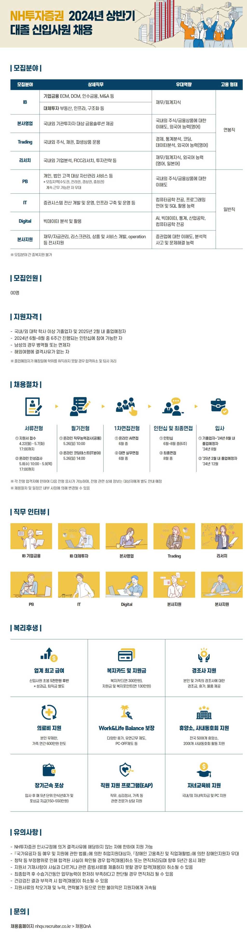 [NH투자증권] 2024년 상반기 대졸 신입사원 채용