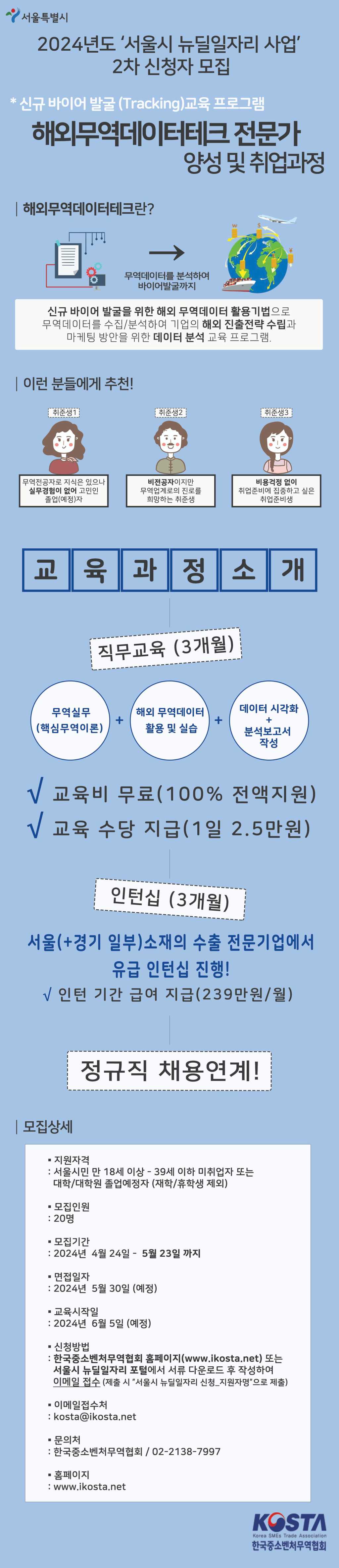 [채용연계형] 서울시 해외무역데이터테크 전문가 과정 2차 모집