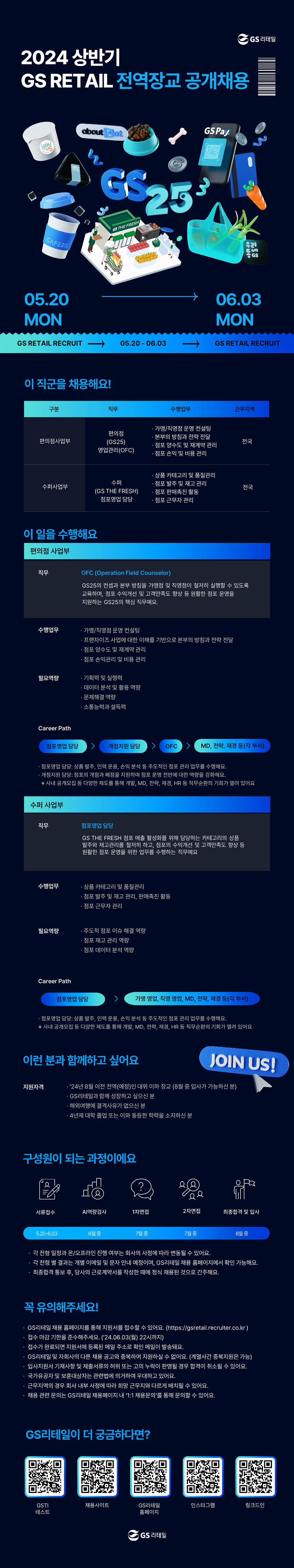 [GS리테일] 2024년 상반기 전역장교 신입 공개채용