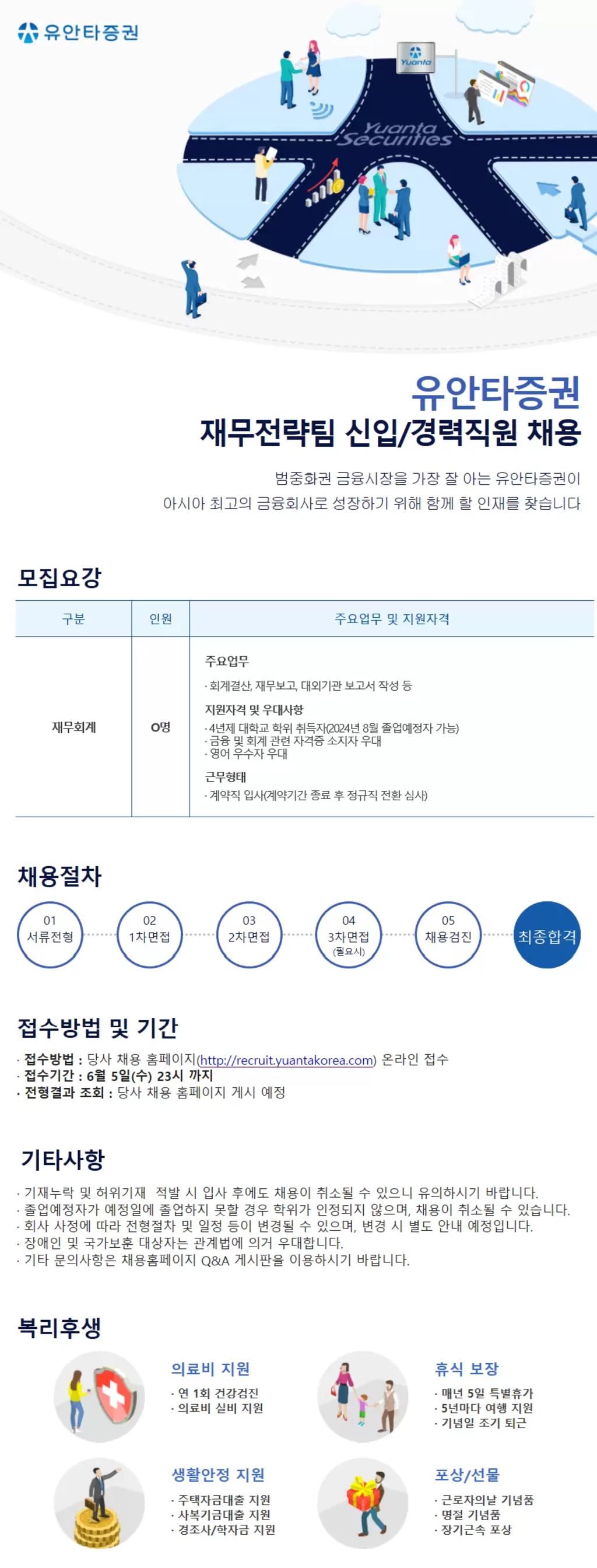 [유안타증권] 재무전략팀 신입/경력직원 채용