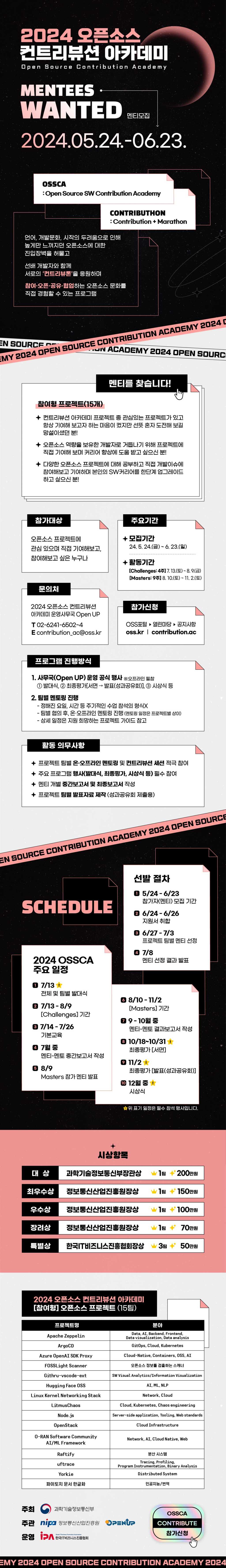 (Open UP) '24년도 오픈소스 컨트리뷰션 아카데미 멘티(참여형) 모집(~6.23)