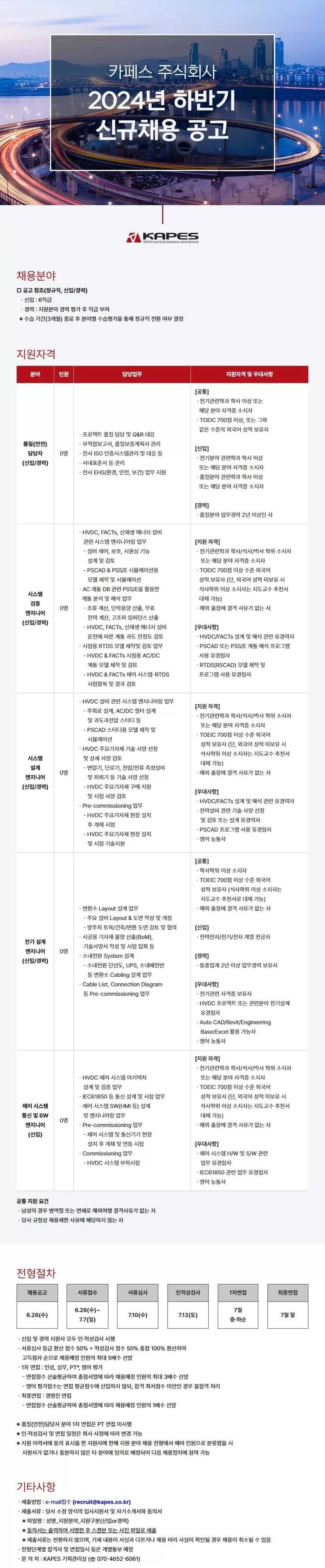 [카페스] 2024년 하반기 채용 공고