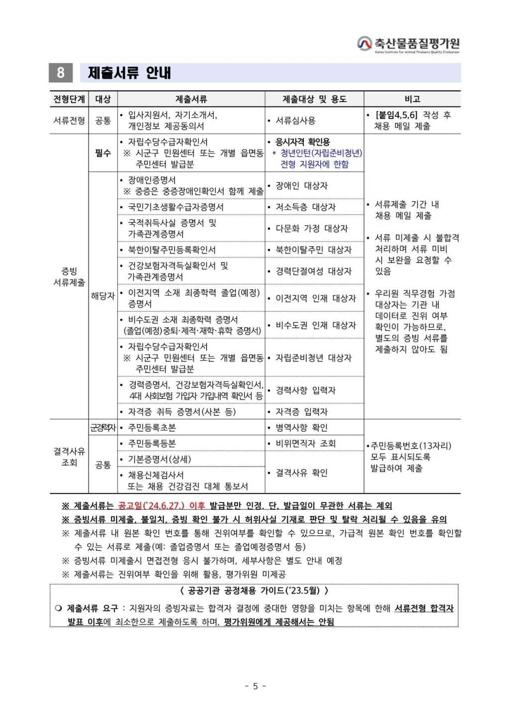 [축산물품질평가원] 2024년 하반기 체험형 청년인턴 채용 공고