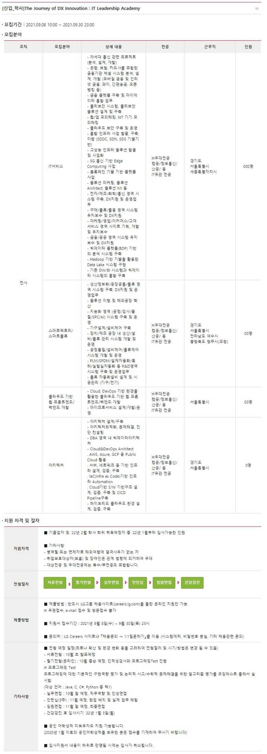 2021년 하반기 신입 채용