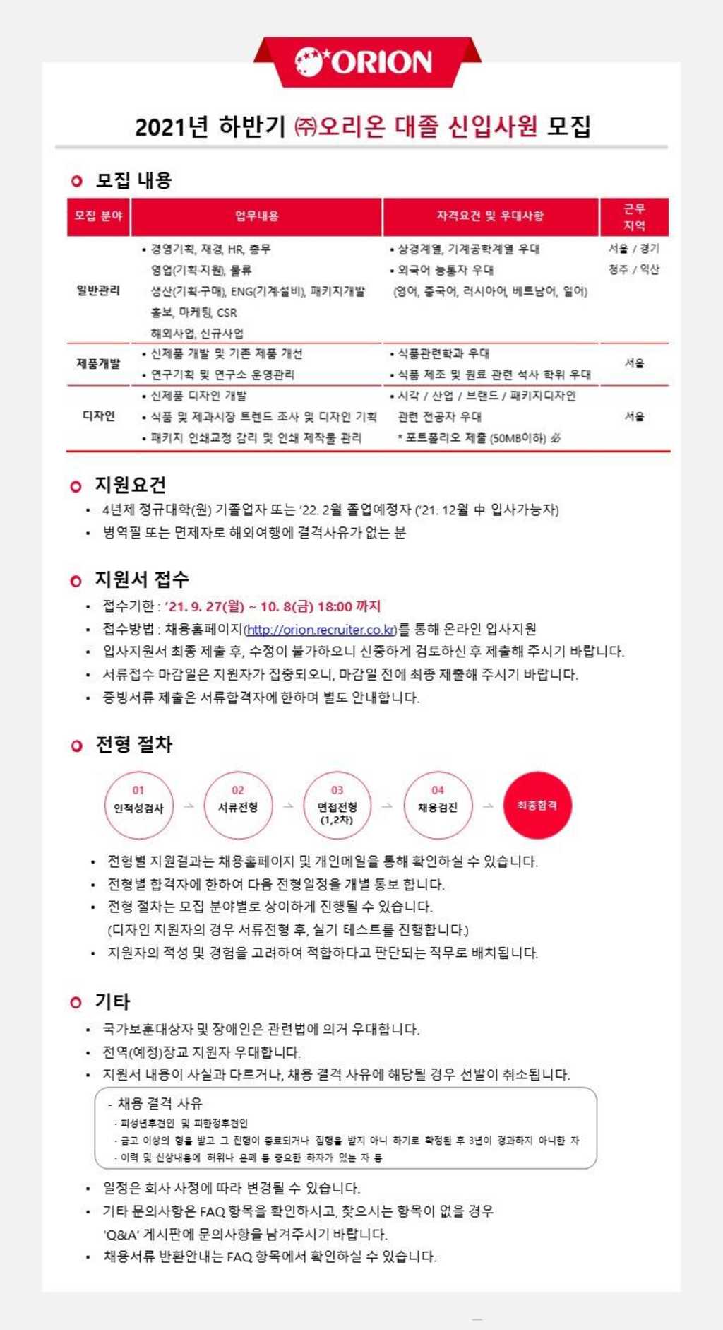 2021년 하반기 대졸 신입사원 모집