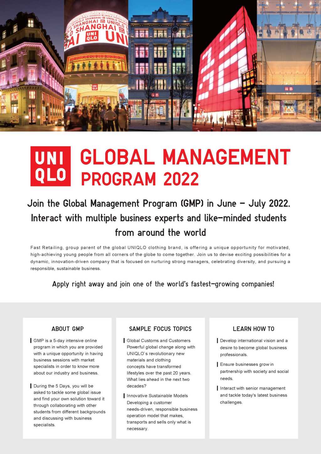 Uniqlo Global Management Program 2024 Syllabus Beret Ceciley