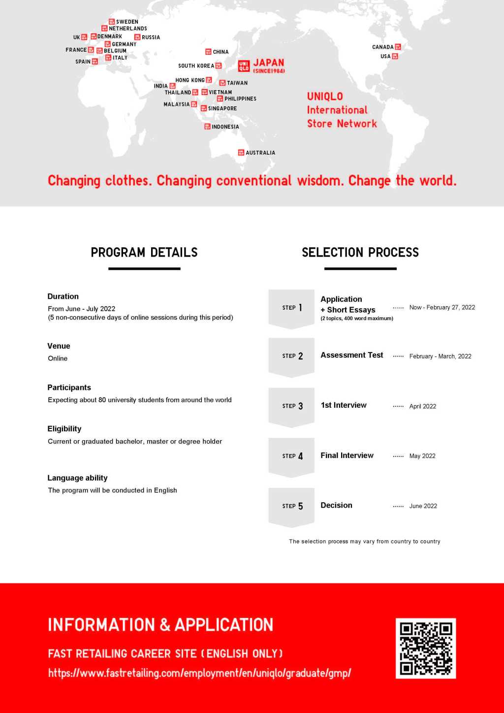 [UNIQLO KOREA] Global Management Program (Fast Retailing) 공모전 대외활동링커리어