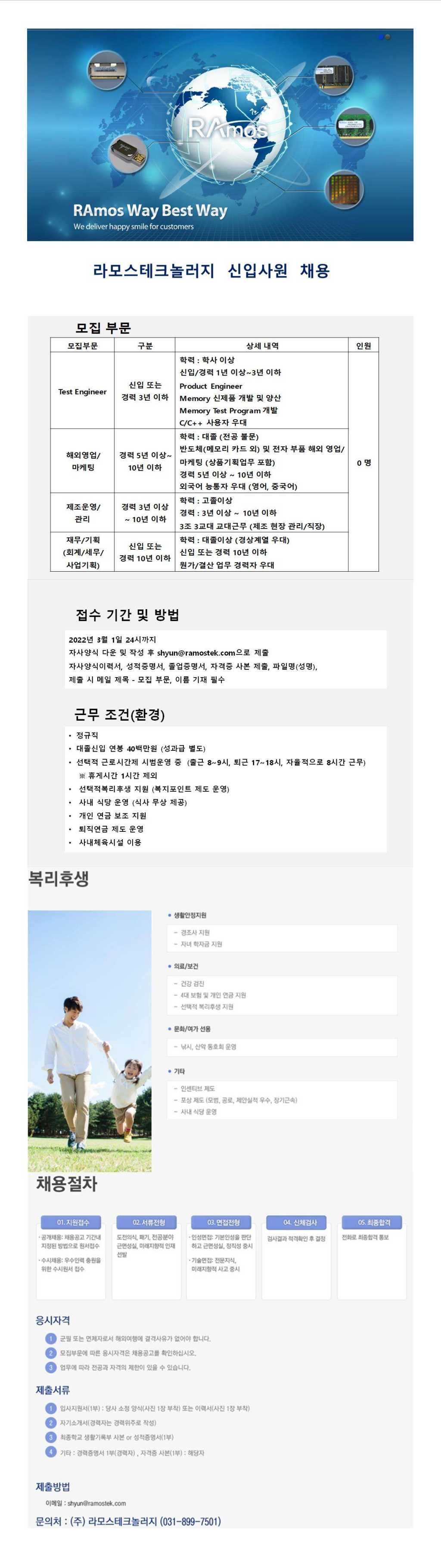 각 부문 신입/경력 사원 채용